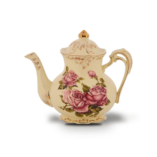 Théière Anglaise Vintage en Porcelaine Florale 900 ml