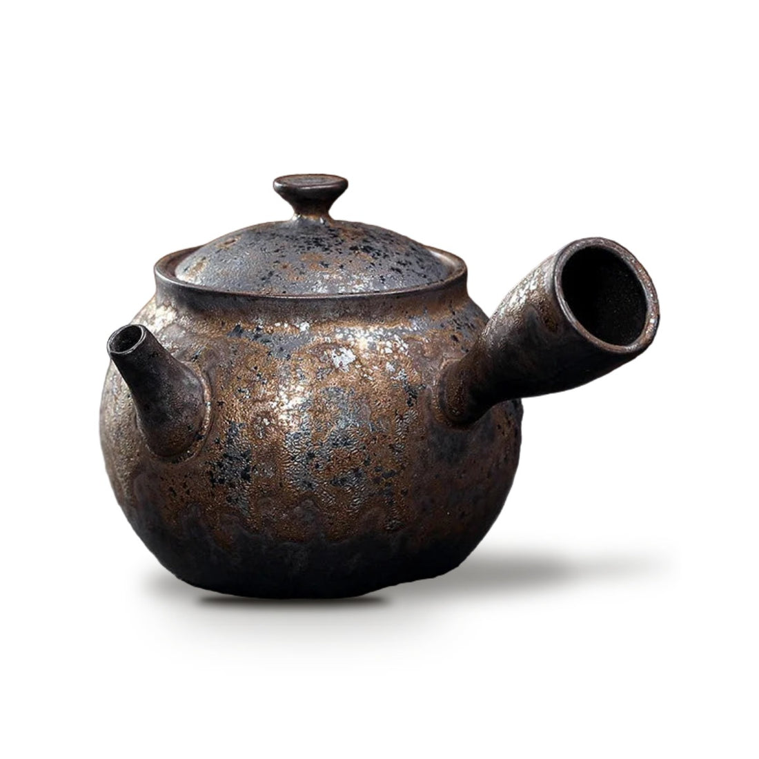 Théière japonaise Kyusu artisanale en céramique 150 ml - Marron