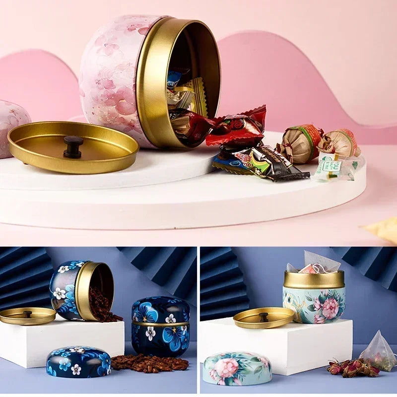 Boîte à thé florale – Aluminium hermétique