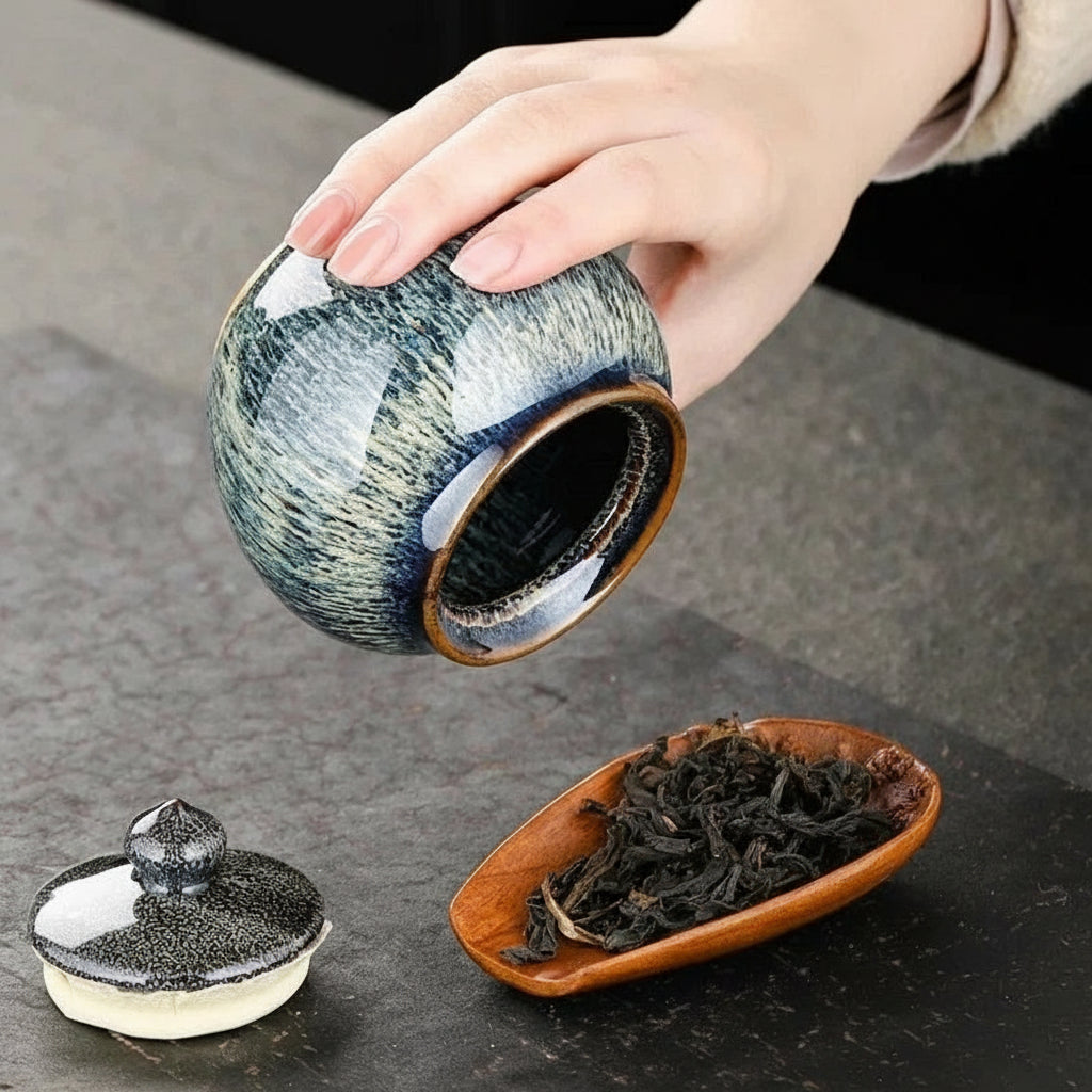 Boîte à thé en porcelaine – Multicolore