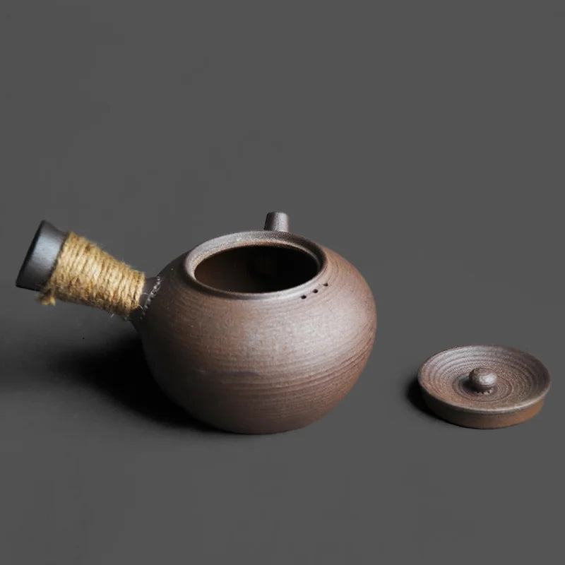 Théière japonaise Kyusu à poignée – Céramique artisanale 300 ml