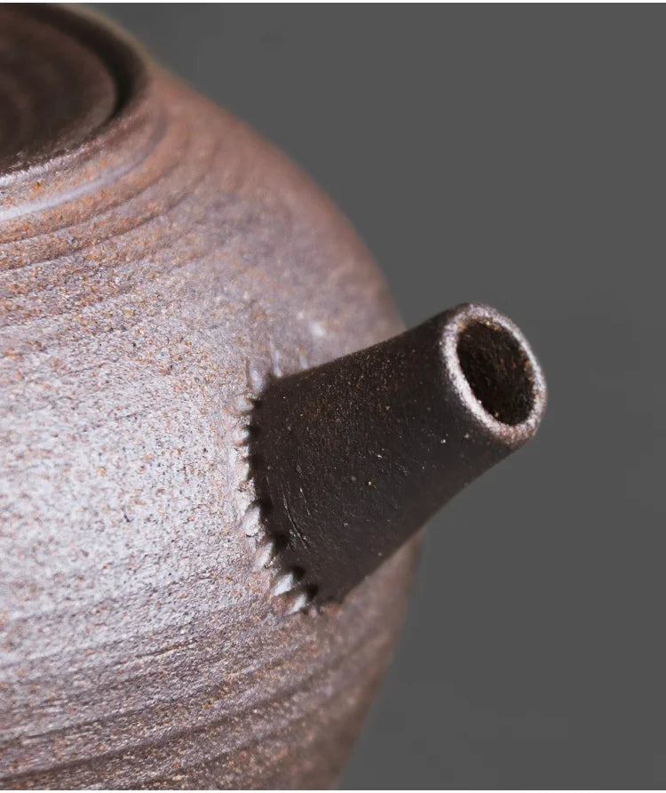 Théière japonaise Kyusu à poignée – Céramique artisanale 300 ml