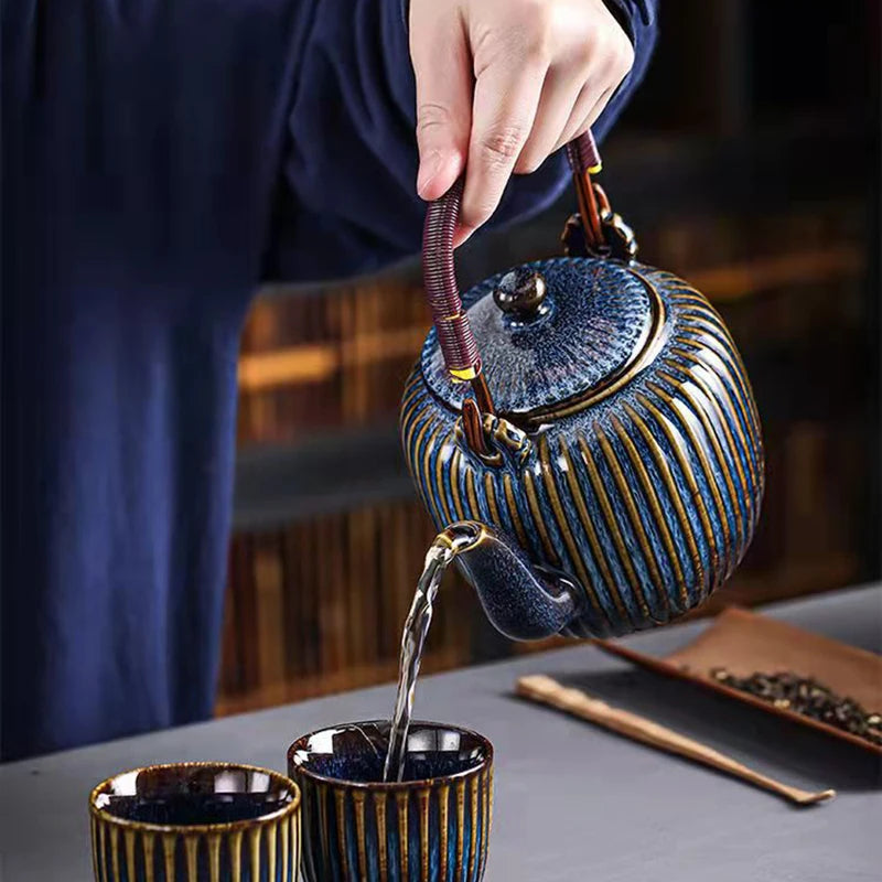 Théière japonaise céramique 900 ml – Style artisanal