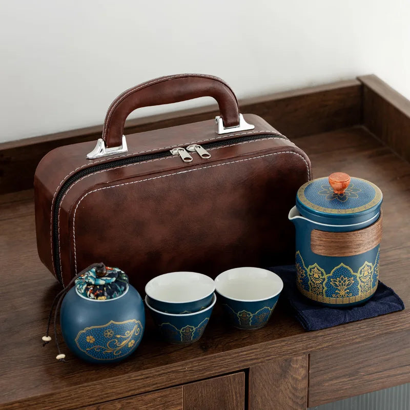 Service à Thé Kung Fu Portable – Céramique de Voyage 280 ml