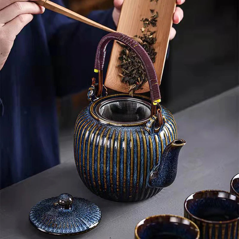 Théière japonaise céramique 900 ml – Style artisanal