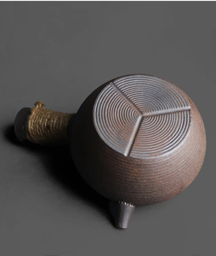 Théière japonaise Kyusu à poignée – Céramique artisanale 300 ml