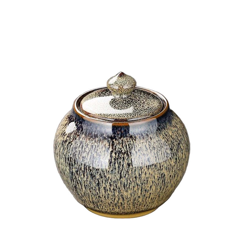Boîte à thé en porcelaine beige décorative - Maison Kyusu