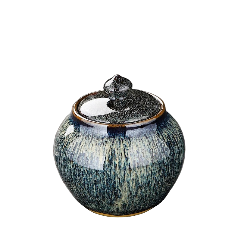 Boîte à thé en porcelaine bleu clair artisanale - Maison Kyusu
