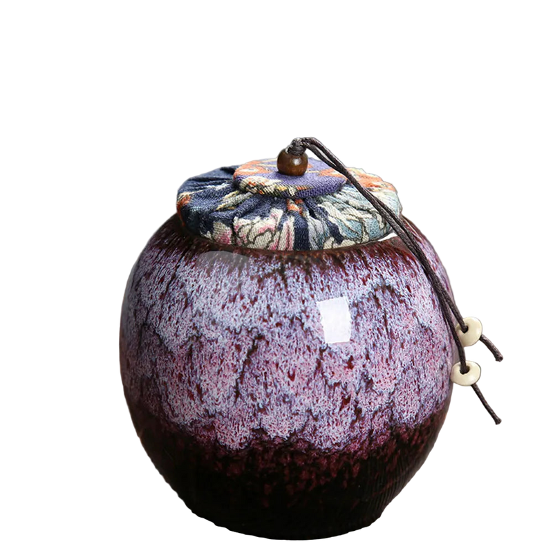 Contenant à thé en céramique rose, pot artisanal pour conservation du thé - Maison Kyusu