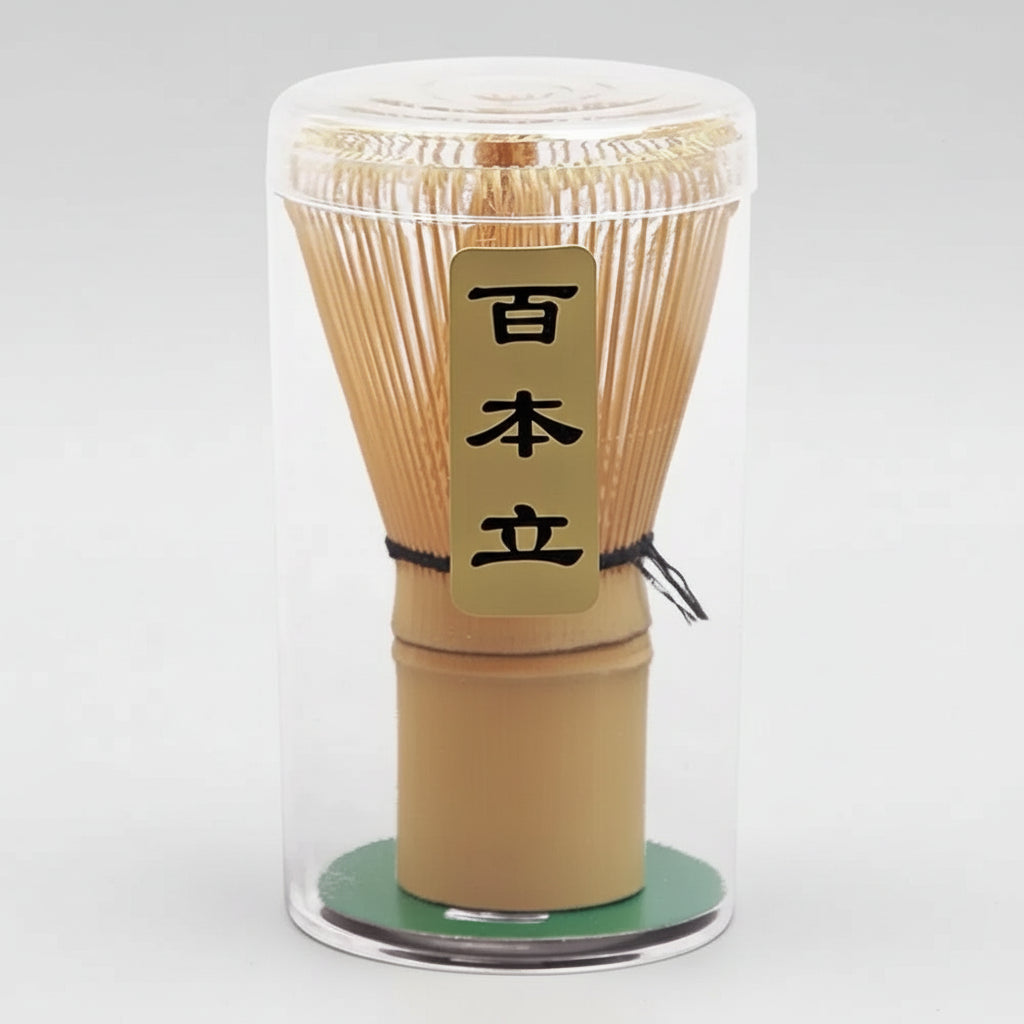 Fouet à matcha traditionnel en bambou, chasen japonais haute qualité dans sa boîte