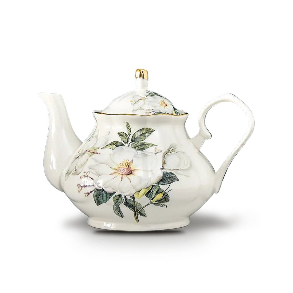 Théière Anglaise en Porcelaine Fine 400 ml - Magnolia blanc