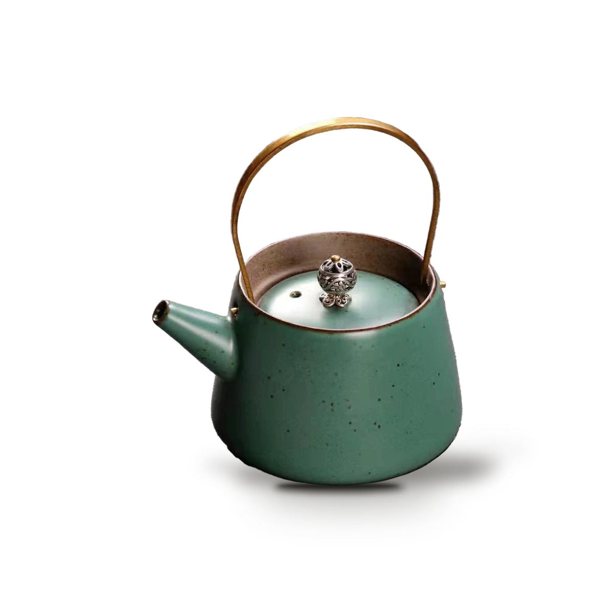 Théière chinoise en céramique Hanamori 220 ml - Vert - évasée
