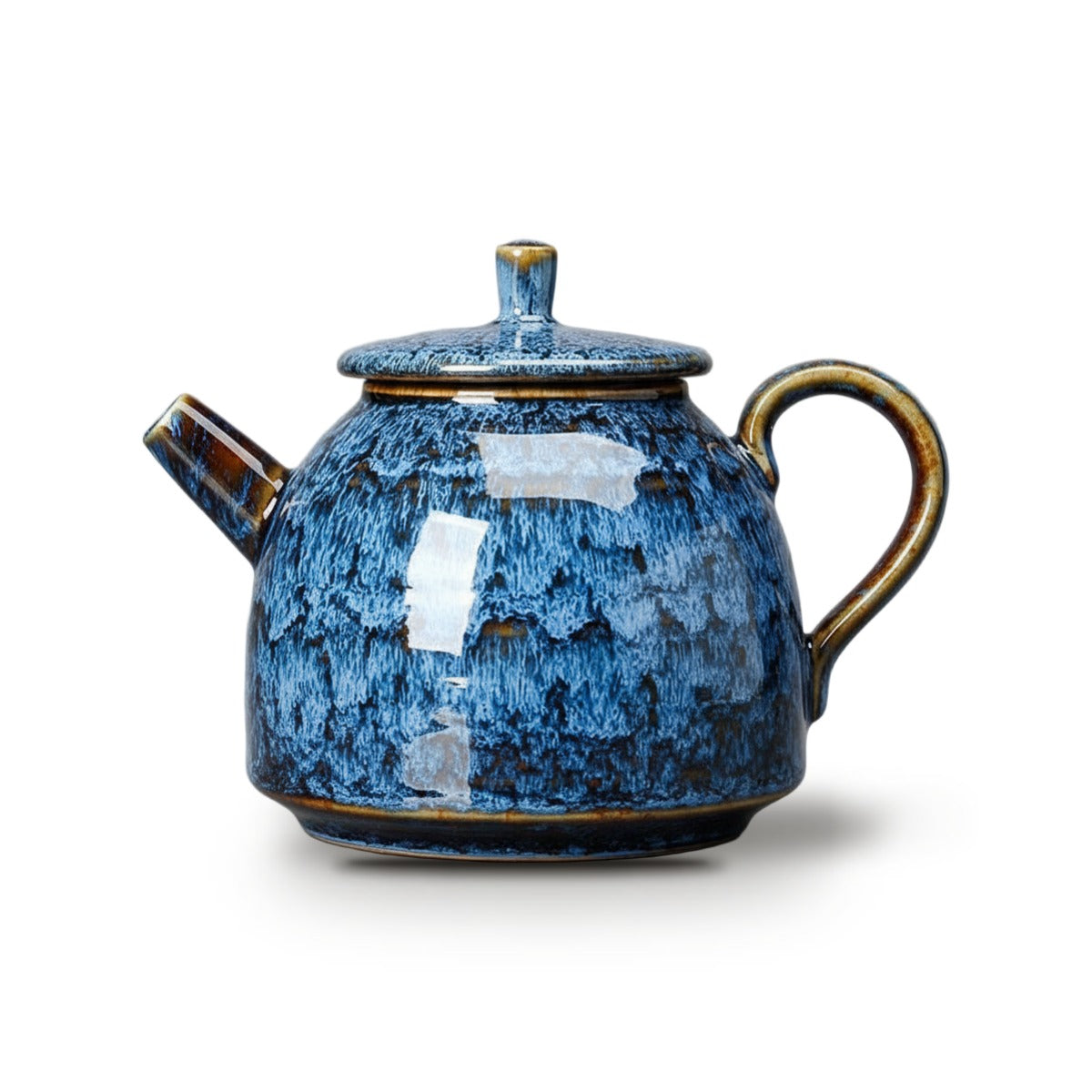 Théière chinoise en céramique Yixing-style Kung Fu Cha 300 ml - Bleu