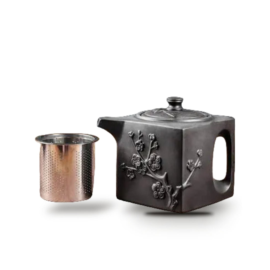 Théière japonaise carrée en céramique 400 ml - Noir