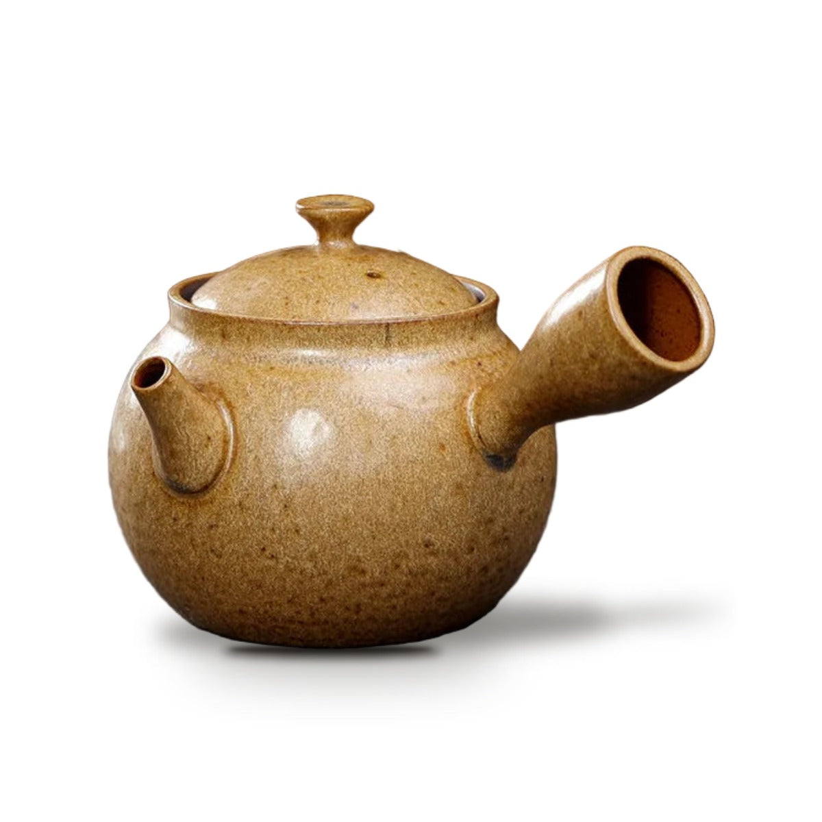 Théière japonaise Kyusu artisanale en céramique 150 ml - Jaune