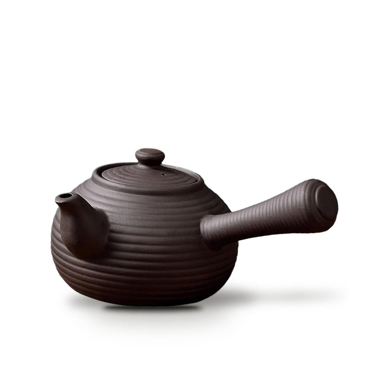 Théière japonaise style kyusu en céramique - Noir 500 ml