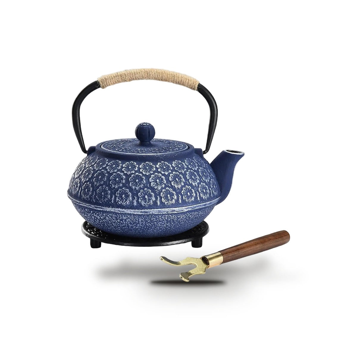 Théière japonaise en fonte Bleu artisan 900 ml