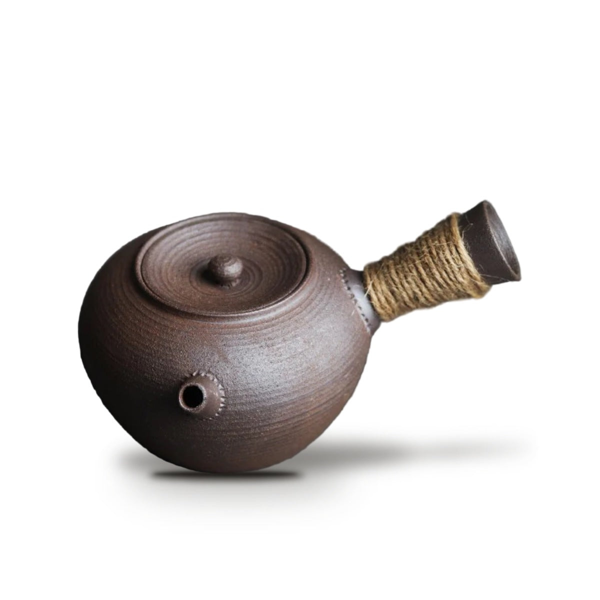 Théière japonaise Kyusu à poignée en céramique artisanale 300 ml