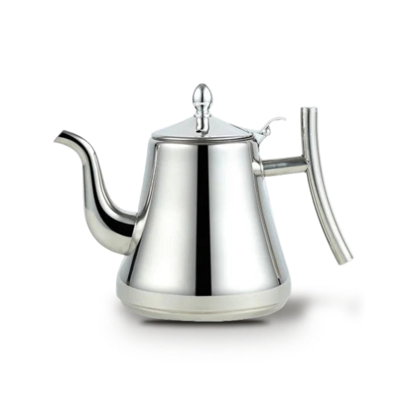 Théière Marocaine en Inox Poli - Argent 1 L