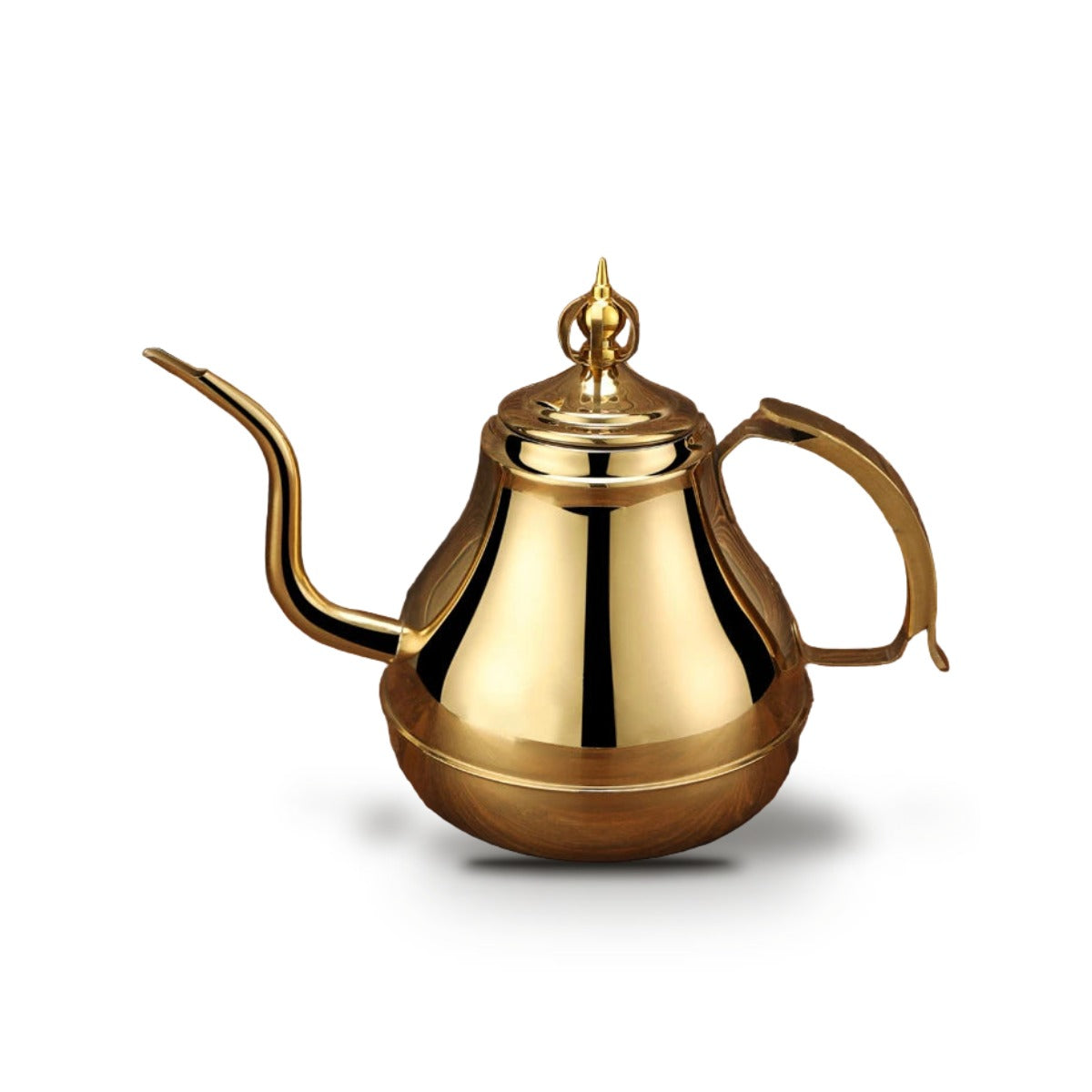 Théière Marocaine Traditionnelle en Inox Poli - Or 1,8 L