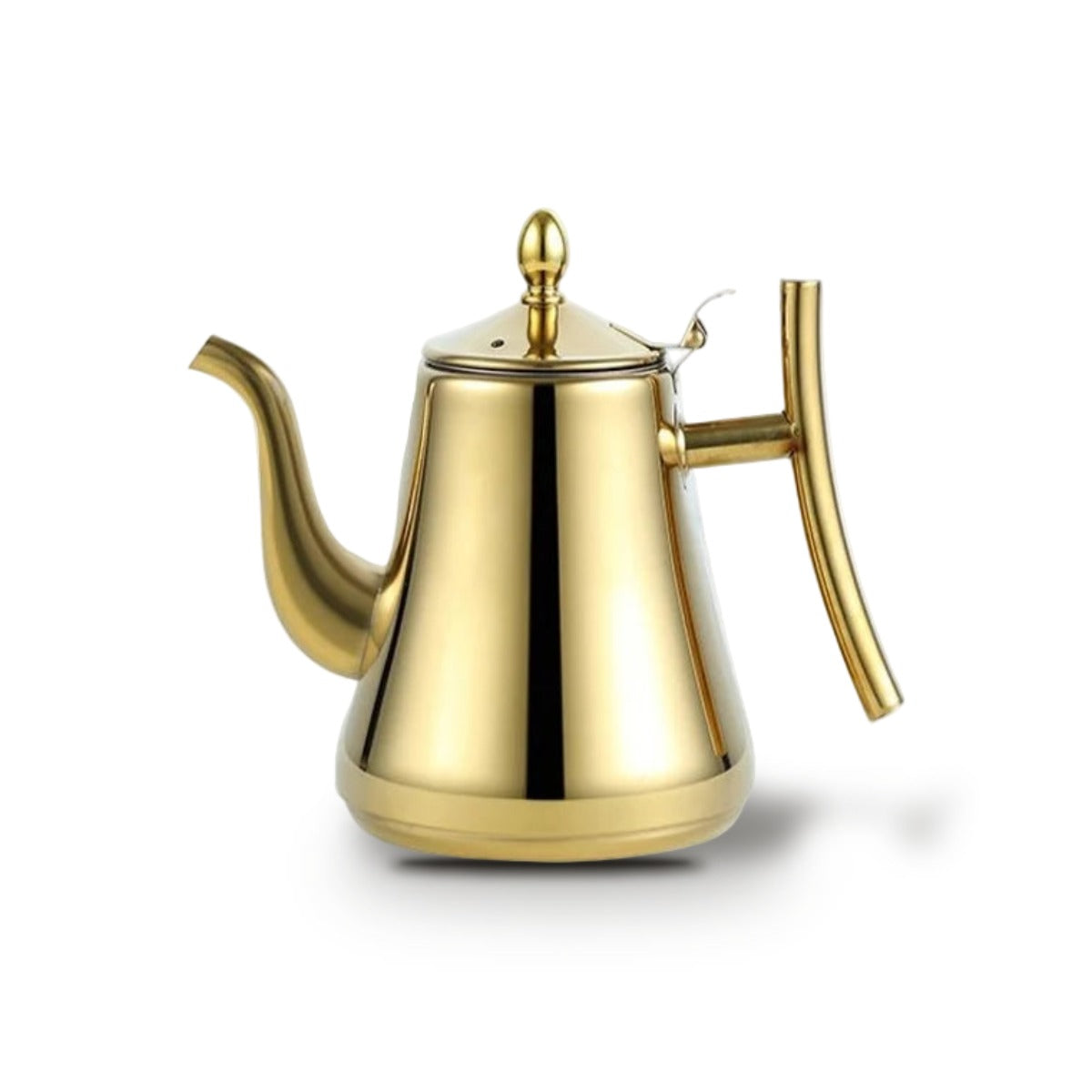 Théière Marocaine en Inox Poli - Or 1,5 L